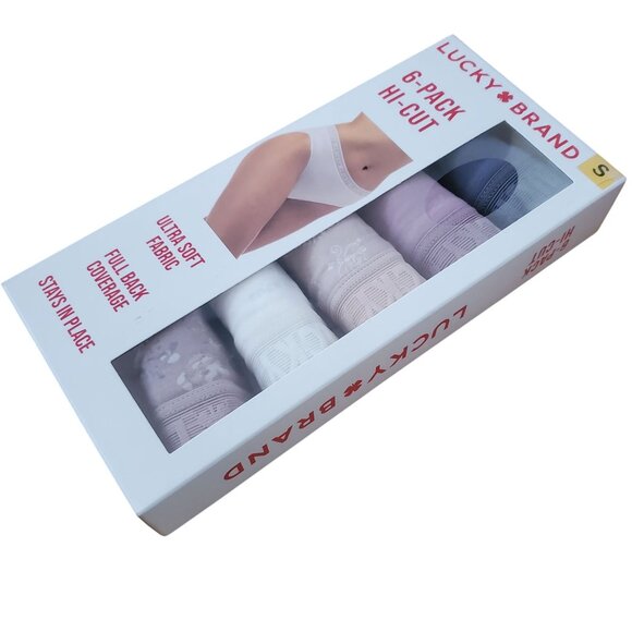 NEW Lucky Brand Sm Monogram Lace Underwear 5-Pack Panties Soft Stretch Tagless - Picture 9 of 12